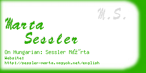 marta sessler business card